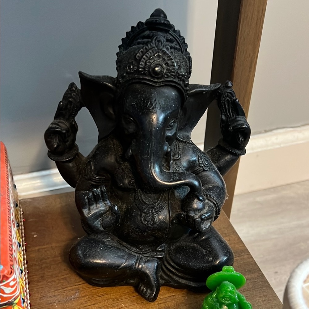Black Ganesh Elephant Statue